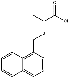 2-(1-萘基甲基硫代)丙酸	 结构式