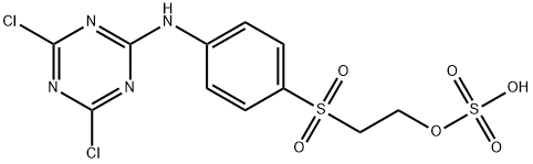 2-[[4-[(4,6-dichloro-1,3,5-triazin-2-yl)amino]phenyl]sulphonyl]ethyl hydrogen sulphate 结构式