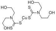 双(2-羟乙基)二硫代甲酸铜 结构式