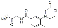 N-[3-Bis(2-chloroethyl)amino-4-methylbenzoyl]glycine sodium salt 结构式