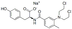 N-[3-[Bis(2-chloroethyl)amino]-4-methylbenzoyl]-L-tyrosine sodium salt 结构式