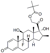 9-fluoro-11beta,17,21-trihydroxy-16beta-methylpregna-1,4-diene-3,20-dione 21-pivalate 结构式