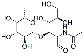N-[(2R,3R,4R,5R)-4,5,6-trihydroxy-1-oxo-3-[(2R,3S,4R,5S,6S)-3,4,5-trihydroxy-6-methyl-oxan-2-yl]oxy-hexan-2-yl]acetamide 结构式