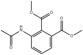 3-乙酰氨基邻苯二甲酸二甲酯 结构式