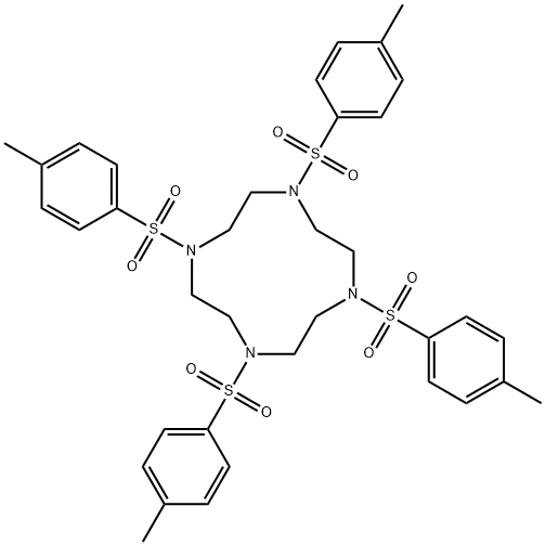 1,4,7,10-四甲苯磺酰-1,4,7,10-四氮杂环十二烷 结构式