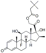 9-fluoro-11beta,17,21-trihydroxy-16beta-methylpregna-1,4-diene-3,20-dione 21-(3,3-dimethylbutyrate)  结构式