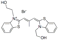 3-(2-hydroxyethyl)-2-[3-[3-(2-hydroxyethyl)-3H-benzothiazol-2-ylidene]-2-methylprop-1-enyl]benzothiazolium bromide 结构式