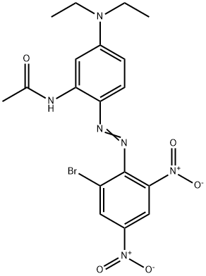 N-[2-[(2-溴-4,6-二硝基苯基)偶氮]-5-(二乙氨基)苯基]乙酰胺 结构式
