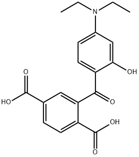 2-[4-(Diethylamino)-2-hydroxybenzoyl]-1,4-benzenedicarboxylic acid 结构式