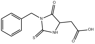 2-(1-苄基-5-氧代-2-硫代咪唑啉-4-基)乙酸 结构式