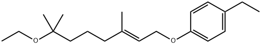 7-Ethoxy-1-(p-ethylphenoxy)-3,7-dimethyl-2-octene 结构式