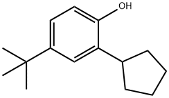 4-tert-butyl-2-cyclopentylphenol 结构式