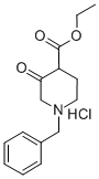 N-苄基-3-氧代哌啶-4-羧酸乙酯盐酸盐 结构式