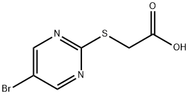 [(5-溴-2-嘧啶)硫代]乙酸 结构式