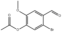 4-乙酰氧基-2-溴-5-甲氧基苯甲醛 结构式