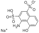 1-氨基-8-萘酚-2,4-二磺酸单钠盐 结构式