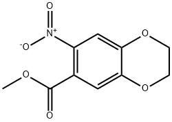7-硝基-1,4-苯并二噁烷-6-甲酸甲酯 结构式
