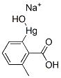 (2-carboxy-m-tolyl)hydroxymercury, monosodium salt 结构式