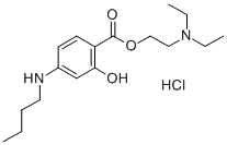 2-(diethylamino)ethyl 4-(butylamino)salicylate monohydrochloride  结构式