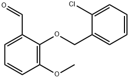2-(2-氯苄基)氧基-3-甲氧基-苯甲醛 结构式