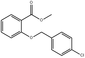 Benzoic acid, 2-[(4-chlorophenyl)Methoxy]-, Methyl ester 结构式