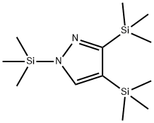 1,3,4-Tris(trimethylsilyl)-1H-pyrazole 结构式