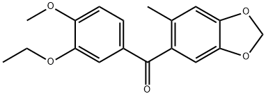 3-Ethoxy-4-methoxyphenyl(6-methyl-1,3-benzodioxol-5-yl) ketone 结构式