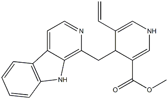 (+)-5-Vinyl-1,4-dihydro-4-(9H-pyrido[3,4-b]indol-1-ylmethyl)-3-pyridinecarboxylic acid methyl ester 结构式