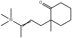 2-METHYL-2-(3-TRIMETHYLSILANYL-BUT-2-ENYL)-CYCLOHEXANONE 结构式