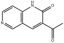 3-乙酰基-1,6-萘啶-2(1H)-酮 结构式