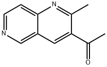 3-乙酰基-2-甲基-1,6-萘啶 结构式