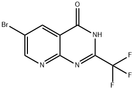 6-溴-2-(三氟甲基)吡啶[2,3-D]嘧啶-4(3H)-酮 结构式