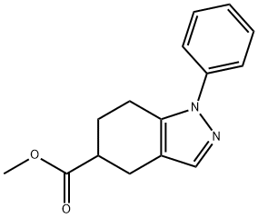 methyl 4,5,6,7-tetrahydro-1-phenyl-1H-indazole-5-carboxylate 结构式