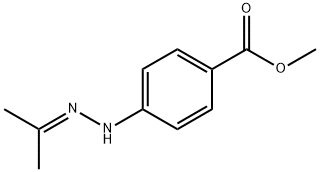 Benzoic acid, 4-[(1-methylethylidene)hydrazino]-, methyl ester (9CI) 结构式