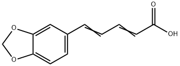 5-(1,3-benzodioxol-5-yl)penta-2,4-dienoic acid 结构式