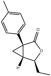 3-Oxabicyclo[3.1.0]hexan-2-one,4-ethyl-1-(4-methylphenyl)-,(1S,4S,5R)-(9CI) 结构式