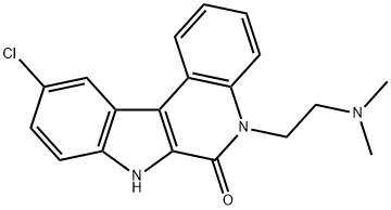 10-chloro-5-(2-dimethylaminoethyl)-7H-indolo(2,3-c)quinoline-6(5H)-one 结构式