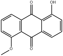 1-Hydroxy-5-methoxyanthraquinone 结构式