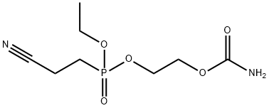 2-(carbamoyloxy)ethyl ethyl (2-cyanoethyl)phosphonate 结构式