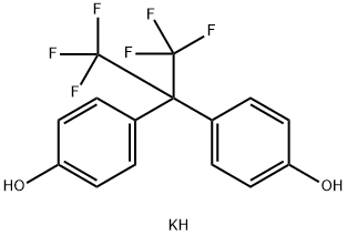 potassium p-[2,2,2-trifluoro-1-(p-hydroxyphenyl)-1-(trifluoromethyl)ethyl]phenolate 结构式