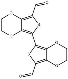 2,2',3,3'-四氢-[5,5'-联噻吩并[3,4-B]-1,4-二恶英]-7,7'-二甲醛 结构式