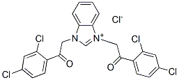 1H-Benzimidazolium,  1,3-bis[2-(2,4-dichlorophenyl)-2-oxoethyl]-,  chloride  (9CI) 结构式