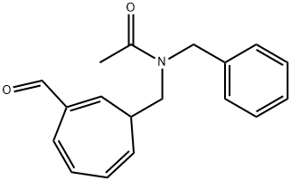 N-[(3-Formyl-2,4,6-cycloheptatrien-1-yl)methyl]-N-(phenylmethyl)acetamide 结构式