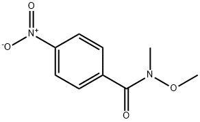 N-甲氧基-N-甲基-4-硝基苯甲酰胺 结构式