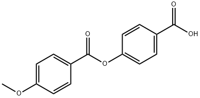 4-(4-甲氧基苯甲酰氧基)苯甲酸 结构式