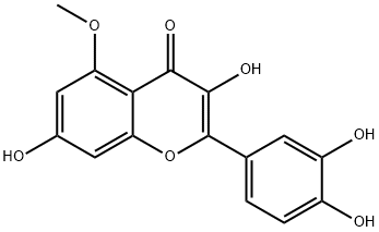 2-(3,4-二羟基苯基)-3,7-二羟基-5-甲氧基苯并吡喃-4-酮 结构式