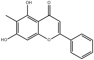 6-Methyl-2-phenyl-5,7-dihydroxy-4H-1-benzopyran-4-one 结构式