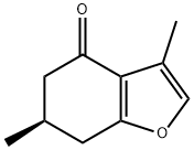 (R)-6,7-Dihydro-3,6-dimethylbenzofuran-4(5H)-one 结构式