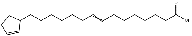 15-(2-Cyclopenten-1-yl)-8-pentadecenoic acid 结构式