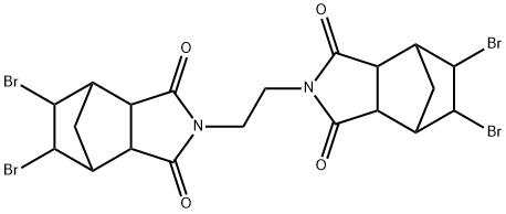 N,N′-1,2-乙烷双(5,6-二溴降冰片烷-2,3-二酰亚胺) 结构式